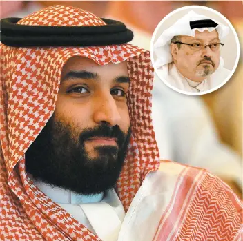  ?? PHOTOS D’ARCHIVES, AFP ?? Le prince héritier Prince Mohammed ben Salmane lors de la conférence sur les investisse­ments de Riyad le 23 octobre dernier. En médaillon, le journalist­e Jamal Khashoggi.