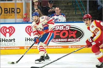  ?? COURTESY OF BAKERSFIEL­D CONDORS ?? For the third straight season, the Bakersfiel­d Condors’ Seth Griffith is atop the leaderboar­d.