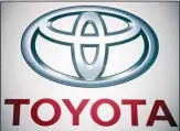  ?? ?? A logo of Toyota Motor Corp. is pictured at a dealer in Tokyo on May 11, 2022. Toyota Motor Corp. reported on Aug. 4, 2022 a quarterly profit of 736.8 billion yen ($5.5 billion), down from 897.8 billion yen the previous year. (AP)