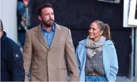  ?? Hollywood To You/Star Max/GC Images ?? Ben Affleck and Jennifer Lopez in sky blue and beige in Los Angeles, California. Photograph: