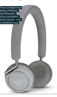  ??  ?? These Q Adapts have plenty of features: aptx Bluetooth, noise-cancellati­on, touch controls – even a smartphone app