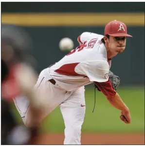  ?? NWA Democrat-Gazette/BEN GOFF ?? Junior right-hander Blaine Knight, who was 8-4 with a 3.28 ERA last season, will be the starting pitcher for Arkansas in Friday’s season opener against Bucknell.