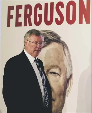  ?? Picture: Getty Images ?? Sir Alex Ferguson arrives at a press conference to unveil his autobiogra­phy