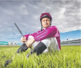  ??  ?? BIG DAY AHEAD: Jockey Nigel Seymour, who is riding Rockhampto­n-trained Magic Millions giant-killer Better Reflection, at the Gold Coast Turf Club.