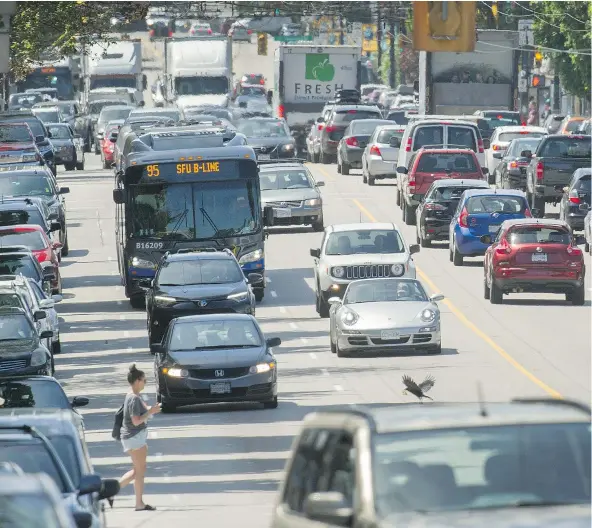  ?? ARLEN REDEKOP/PNG ?? Metro Vancouver’s mayors, along with TransLink’s board, have firmed up the terms of reference for an independen­t commission that will study mobility pricing’s usefulness in dealing with congestion on Lower Mainland’s roads.