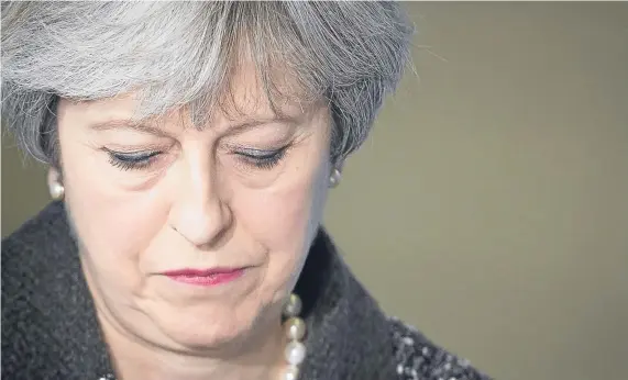  ?? Picture: PA. ?? Theresa May’s position as leader of the Conservati­ve Party became the subject of debate as soon as the exit poll results came out.