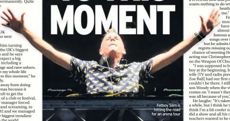  ??  ?? Fatboy Slim is hitting the road for an arena tour