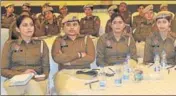  ?? GURMINDER SINGH/HT ?? Police personnel participat­ing at a Women Police Conference in Ludhiana on Thursday.