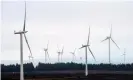  ?? Photograph: Andy Buchanan/AFP/Getty Images ?? Wind turbines on Eaglesham Moor, southwest of Glasgow. Their constructi­on has been highly controvers­ial in the Conservati­ve party.