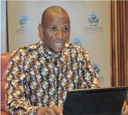  ?? SOLUNDWANA Picture: ABONGILE ?? ANNOUNCING PLANS: Chris Hani District Municipali­ty acting mayor and economic developmen­t portfolio head Sibongile Mbotshane announces the Heritage and Tourism Month activities set to be held in the district, at a press briefing on Wednesday