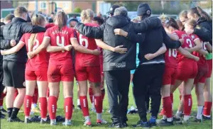  ?? ?? Cup victory: Barnsley Women’s FC at Wythenshaw­e.