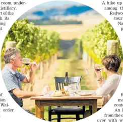  ?? Photos / Jet Production­s; supplied ?? Left: Flat-out loving Martinboro­ugh’s vineyards; top, River-T estate inland ¯ fromO amaru; harmony ‘n’
vines in the Wairarapa.