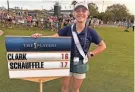 ?? GARRY SMITS/THE TIMES-UNION ?? Olivia Bass, a Mandarin High School senior, is the Players Championsh­ip standard bearer of the year.