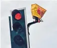  ?? ?? A Sainsbury’s bag for life was tied over a camera so that it could not monitor traffic