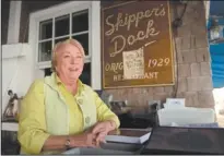  ?? DANA JENSEN/THE DAY ?? Ainslie Turner, owner of Skipper’s Dock restaurant in Stonington borough, talks last week about her plans for the future. Skipper’s Dock will be closing at the end of the month.