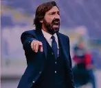  ??  ?? Prima stagione Andrea Pirlo, 42 anni, ha debuttato come allenatore nella Juve nel 2020