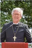  ??  ?? Ein Kirchentag der Ermutigung war es für Landesbisc­hof Dr. Bedford Strohm.