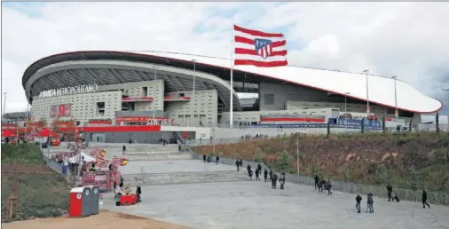  ??  ?? Exteriores del Wanda Metropolit­ano esta temporada, antes del Atlético-Espanyol disputado el 10 de noviembre de 2019.