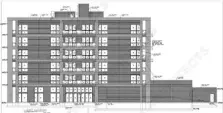  ??  ?? Drawing of what the new apartment complex will look like, supplied by Ald. Joe Moreno’s office.