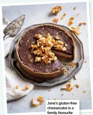  ??  ?? Jane’s gluten-free cheesecake is a family favourite