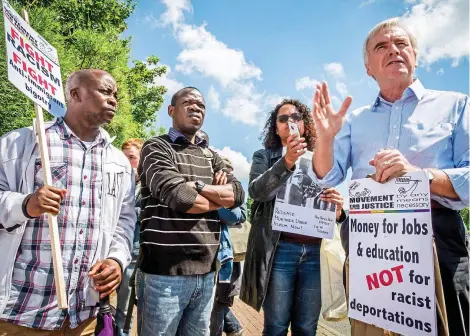  ??  ?? Support for militants: John McDonnell at a 2014 rally organised by the group behind today’s ‘Day of Rage’