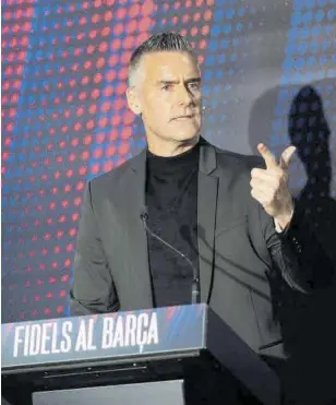  ??  ?? Lluís Carreras, director de fútbol de la candidatur­a de Toni Freixa