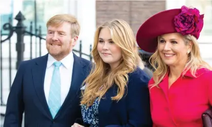  ?? Photograph: REX/Shuttersto­ck ?? (l-r) King Willem-Alexander, Princess Amalia and Queen Maxima of the Netherland­s. The Dutch royal family has been criticised for holding an 18th birthday party for the princess in breach of Covid rules.