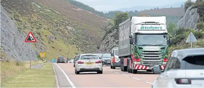  ??  ?? The single carriagewa­y A9 is to be dualled along its 80 miles between Perth and Inverness in a massive project