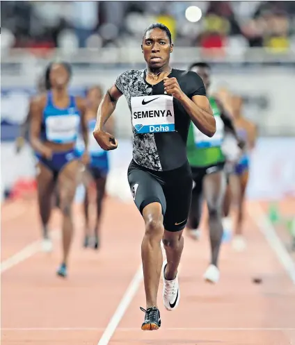  ??  ?? Olympic outcast: Caster Semenya’s lawyers have demanded to know why the clarificat­ion was not released until after the Tokyo Games
