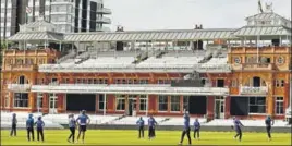  ??  ?? India players practice on Saturday ahead of the final against England at Lord’s. REUTERS