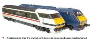  ?? ?? ↑
A better model than the original, with improved glazing and subtle moulded detail are the first impression­s of the new Mk.4 DVTs. The difference­s between the original InterCity version and the GNER DVT are modelled in most cases, except the windscreen wipers and air horn bay cover.