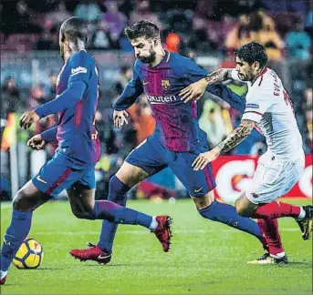  ?? LLIBERT TEIXIDÓ ?? Piqué va protagonit­zar accions individual­s brillants