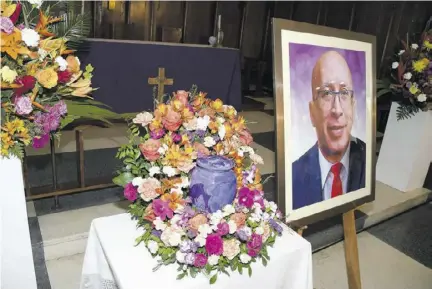  ?? (Photos: Karl Mclarty) ?? A portrait of the late Delano Franklyn on display at the UWI Chapel, Mona.