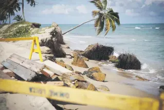  ?? ?? La erosión costera, agravada por el cambio climático, es un serio problema en Loíza.