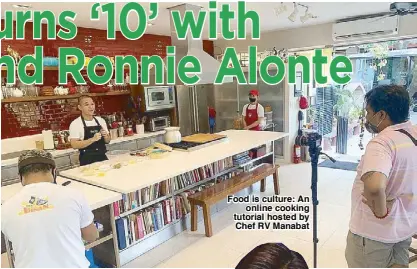  ??  ?? — File photo from Ronnie Alonte Instagram
Food is culture: An online cooking tutorial hosted by Chef RV Manabat