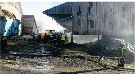  ??  ?? À Rahon, les opérations ont débuté vers 2 h du matin et se sont poursuivie­s une bonne partie de la journée