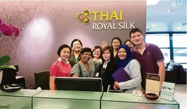  ??  ?? Travel agents were invited to Bangkok to experience first-hand the products and services of Thai Airways.