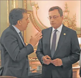  ?? PRENSA G20 ?? G20. Dujovne y Mario Draghi, titular del Banco Central Europeo, la semana pasada.