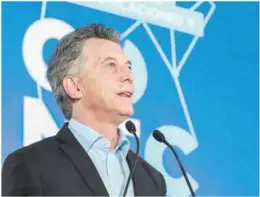  ??  ?? Mauricio Macri, durante el anuncio del Plan de Conectivid­ad