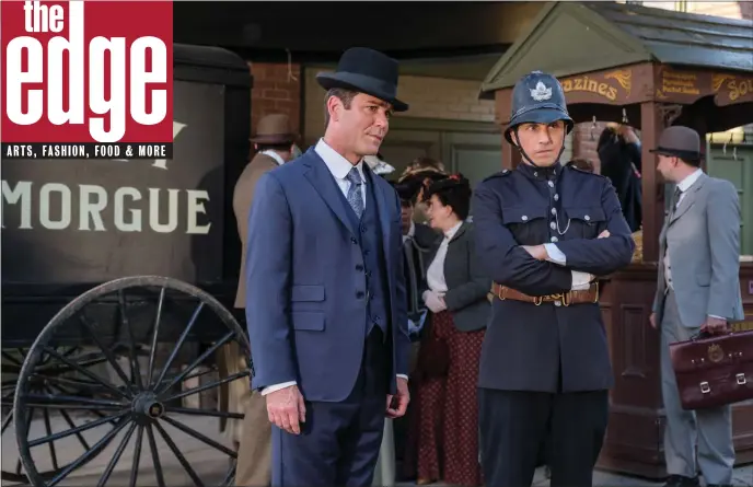  ?? PHOTO COURTESY OVATION ?? Yannick Bisson, left, plays Detective William Murdoch, and Jonny Harris is Constable George Crabtree in a scene from “Murdoch Mysteries,” which starts its 16th season on Ovation Feb. 11.