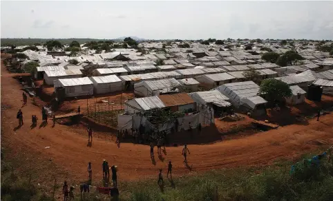  ?? (Reuters) ?? AN AERIAL view shows a section of the Protection of Civilian site in the United Nations Mission in South Sudan (UNMISS) compound outside Juba, South Sudan in July.