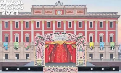  ?? ?? Diseño del escenario que se va a montar en la Plaza del Rey para el Carnaval 2024.