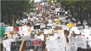  ?? ALLEN MCINNIS ?? On the heels of what Marcelin considers a monumental showing at last Sunday’s march, she finds herself re-energized and committed as ever to her mission: pushing minority rights forward in Quebec and inspiring the next generation to do the same.