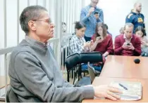  ?? — AFP ?? This file photo taken on December 4, 2017 shows Alexei Ulyukayev attending a hearing at the Zamoskvore­tsky district court in Moscow.