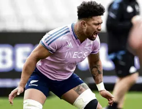  ?? PHOTO: GETTY IMAGES ?? Fired up . . . Ardie Savea gets into his drills during an All Blacks training session at Christchur­ch’s Orangetheo­ry Stadium on Thursday.