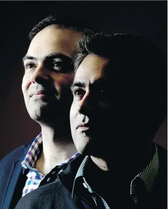  ?? PETER J. THOMPSON/NATIONAL POST ?? Blanc Labs Inc. CEO and founder Hamid Akbari, left, and Extreme Startups managing partner Sunil Sharma have spoken out against new vetting measures in the U.S.