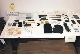  ??  ?? Items seized during the raids