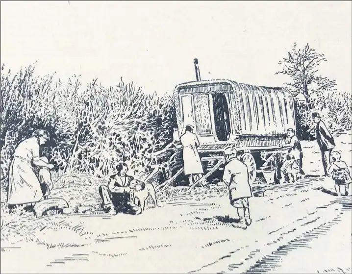  ??  ?? ■
A country scene, sketched by AT Warbis for the Echo in 1954.