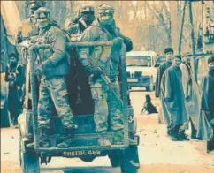  ?? WASEEM ANDRABI/HT PHOTO ?? It is not the job of the Army to control restive and violent crowds; especially not when they have another front open at the Line of Control