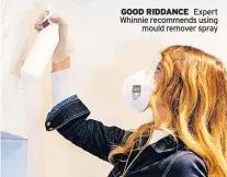  ?? ?? GOOD RIDDANCE Expert Whinnie recommends using mould remover spray